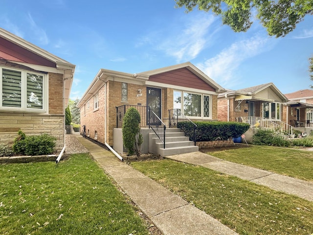 4841 N Natchez Ave, Chicago, IL 60656 - view of front of property with a front lawn and brick siding