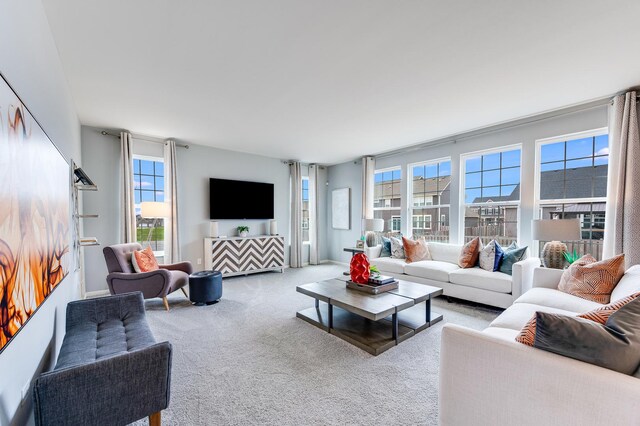 2893 Killarny Dr, Elgin, IL 60124 - carpeted living area featuring plenty of natural light