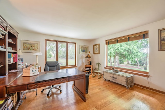 1090 Roselle Rd, Inverness, IL 60067 - office area featuring healthy amount of natural light and light wood-type flooring
