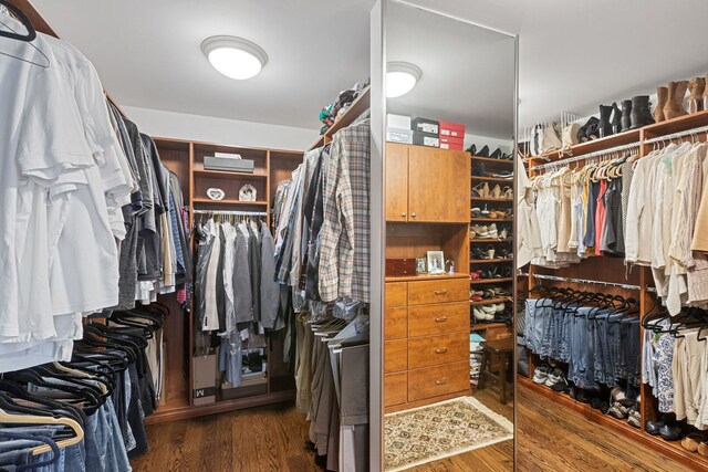590 Merri Oaks Rd, Barrington Hills, IL 60010 - walk in closet featuring wood finished floors