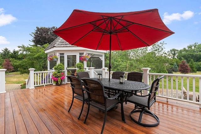 590 Merri Oaks Rd, Barrington Hills, IL 60010 - wooden terrace featuring outdoor dining space