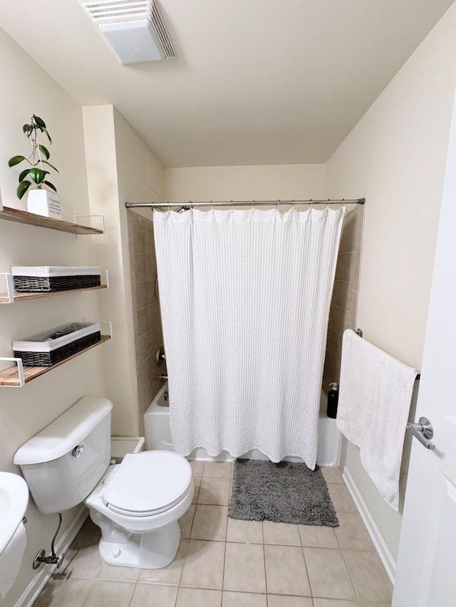 656 Pearson St Unit 512C, Des Plaines, IL 60016 - full bathroom featuring shower / tub combo with curtain and tile patterned flooring