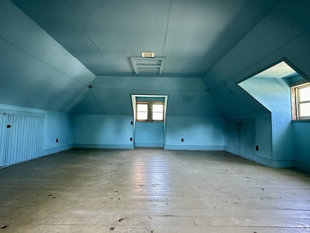 605 Washington St, Prophetstown, IL 61277 - bonus room featuring lofted ceiling, hardwood / wood-style flooring, and healthy amount of natural light