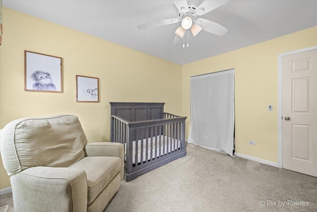 218 Foxmoor Rd, Fox River Grove, IL 60021 - carpeted bedroom with a closet and a ceiling fan