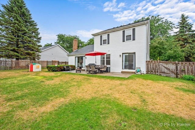218 Foxmoor Rd, Fox River Grove, IL 60021 - rear view of house with a patio and a fenced backyard