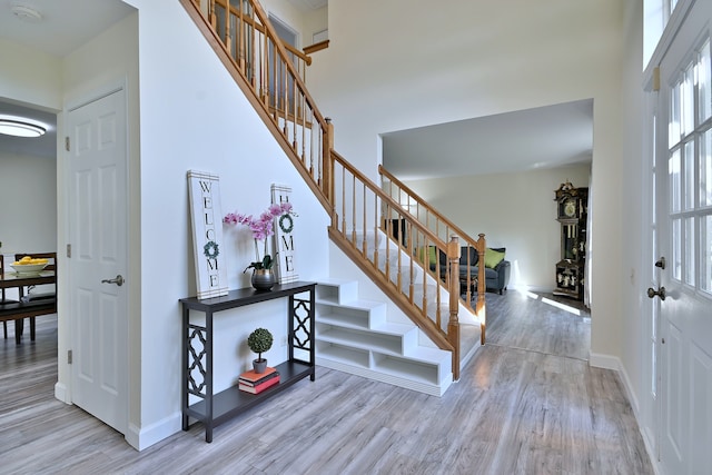 2020 Medinah Cir, Elgin, IL 60123 - entrance foyer with wood finished floors and stairway