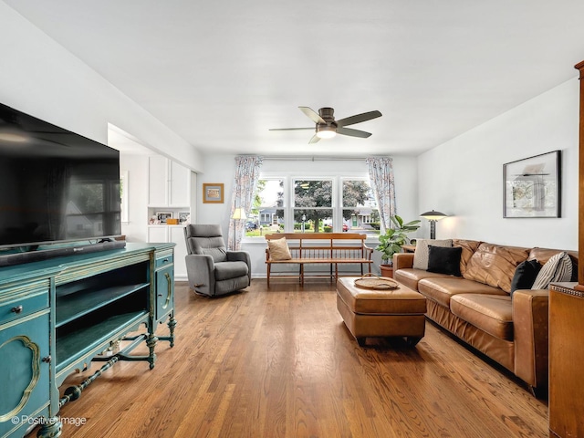 3916 N Adams St, Westmont, IL 60559 - living area with ceiling fan and wood finished floors