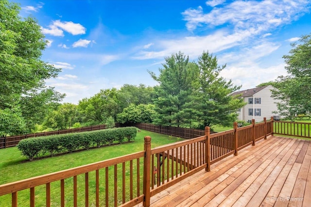 906 Ridgewood Dr, Cary, IL 60013 - wooden deck with a fenced backyard