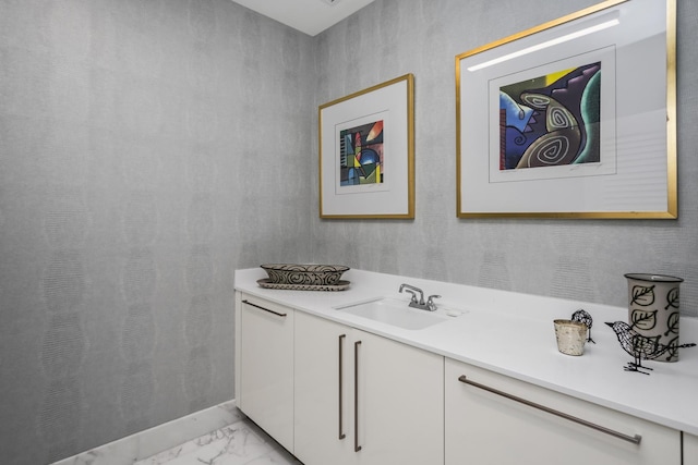 363 E Wacker Dr Unit 2503, Chicago, IL 60601 - full bath with vanity and marble look tile flooring