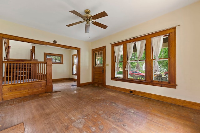 2326 Hancock St, Rockford, IL 61103 - foyer featuring hardwood / wood-style floors and ceiling fan