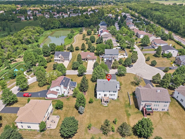 1285 Mallard Ln, Hoffman Estates, IL 60192 - aerial perspective of suburban area with a large body of water