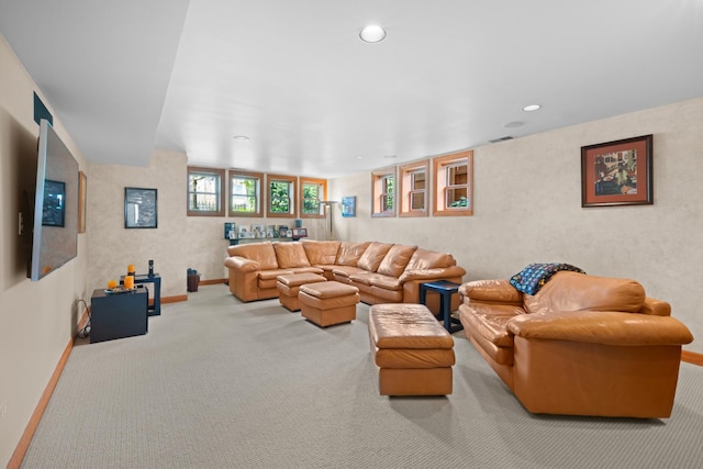 925 E 49th St, Chicago, IL 60615 - living area featuring carpet flooring and recessed lighting