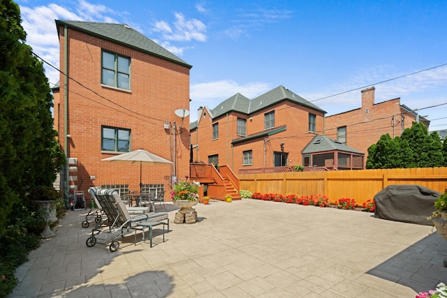 925 E 49th St, Chicago, IL 60615 - view of patio / terrace with stairway