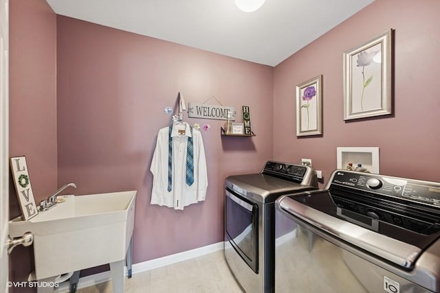 10589 153rd Pl, Orland Park, IL 60462 - laundry room with washing machine and clothes dryer and baseboards