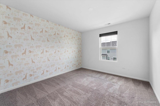 23540 W Bancroft Dr Unit 0, Plainfield, IL 60585 - carpeted empty room with wallpapered walls