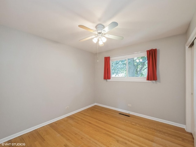 235 S Cedar St, Palatine, IL 60067 - unfurnished room featuring light wood-type flooring and a ceiling fan