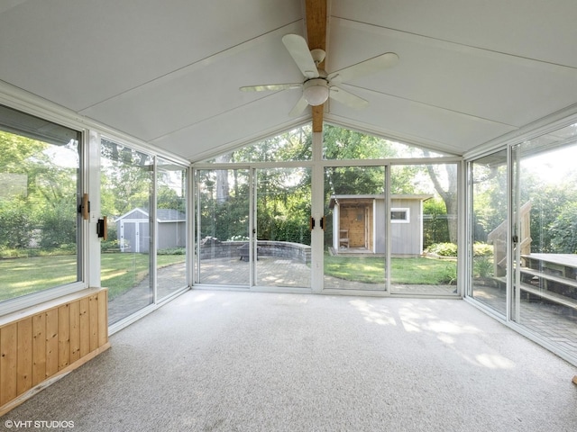 235 S Cedar St, Palatine, IL 60067 - unfurnished sunroom with a ceiling fan