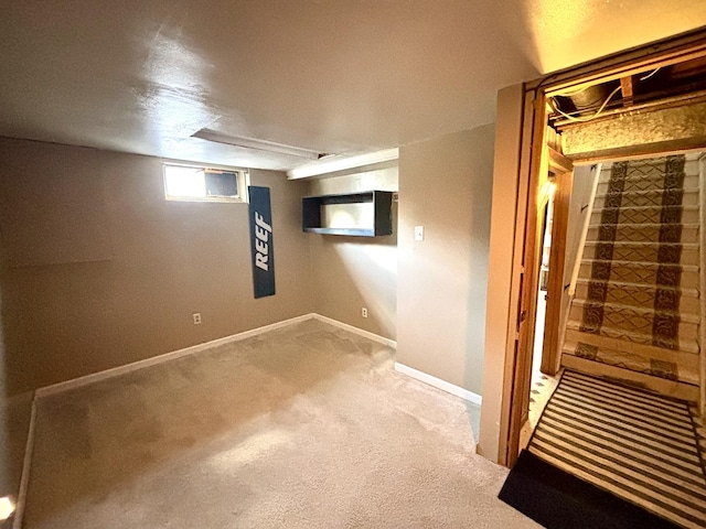505 Highland St, Belvidere, IL 61008 - below grade area with baseboards and carpet flooring