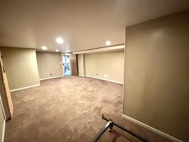 505 Highland St, Belvidere, IL 61008 - finished basement with carpet floors and recessed lighting