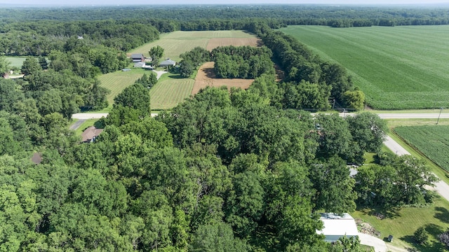 4209 Rotary Rd, Rockford, IL 61109 - aerial overview of property's location with rows of crops and rural landscape
