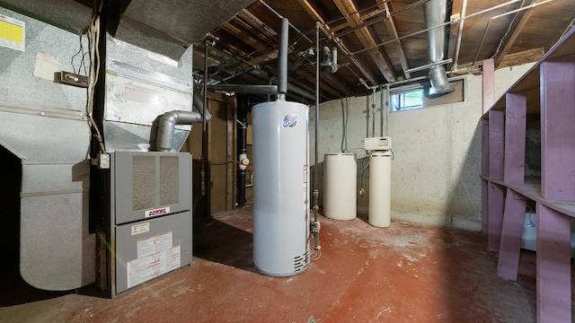 4209 Rotary Rd, Rockford, IL 61109 - utility room with gas water heater and heating unit