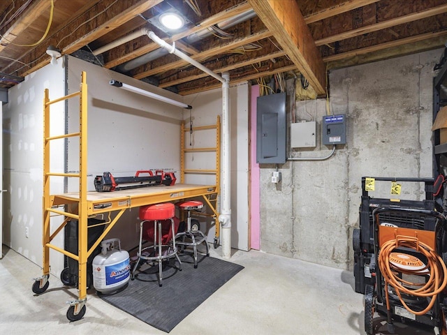 7681 Highlands Dr, Rockford, IL 61102 - unfinished below grade area featuring electric panel