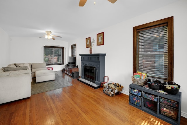 9146 S Hamilton Ave, Chicago, IL 60643 - living room featuring ceiling fan and wood finished floors