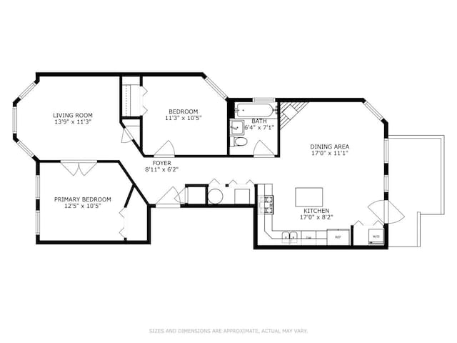 1023 W Balmoral Ave Unit 3A, Chicago, IL 60640 - view of home floor plan
