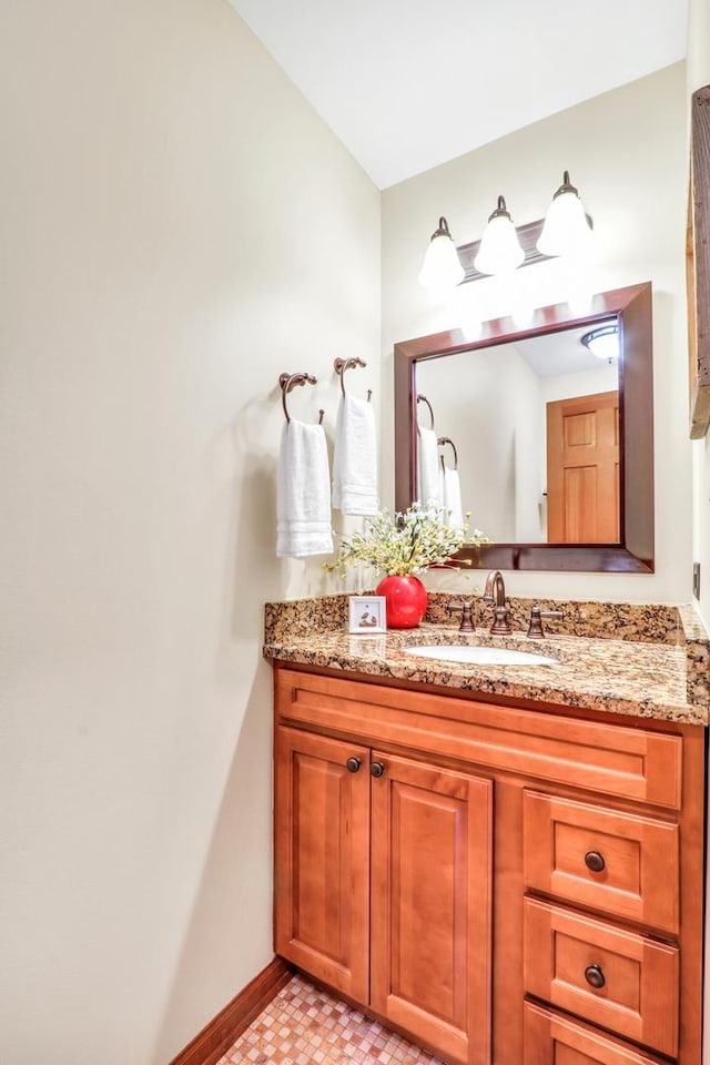330 Dorchester Ln, Grayslake, IL 60030 - bathroom featuring vanity and baseboards