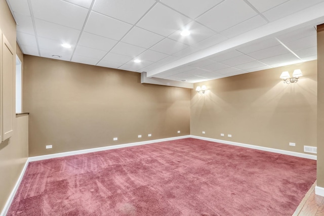 330 Dorchester Ln, Grayslake, IL 60030 - finished basement featuring carpet, a drop ceiling, and recessed lighting