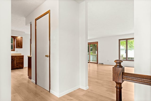 1219 Nicki Dr, Bloomington, IL 61704 - hall with light wood-style floors and a textured ceiling