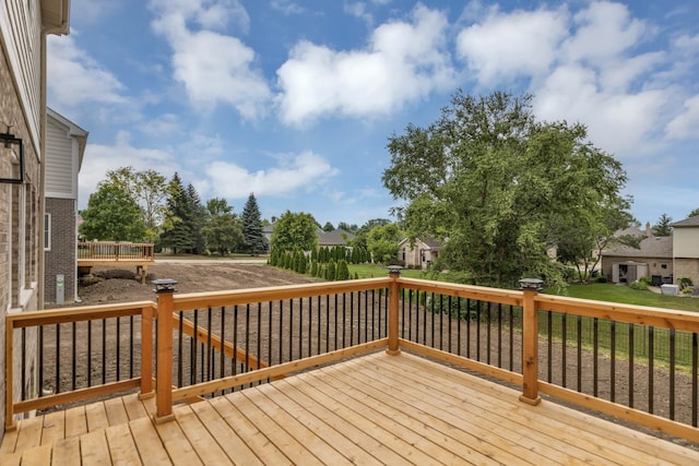 16540 Pear Ave, Orland Park, IL 60467 - wooden deck with a residential view