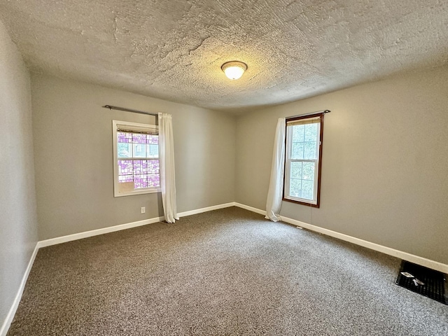 39 Leonard St, Elgin, IL 60123 - unfurnished room with dark carpet and a textured ceiling