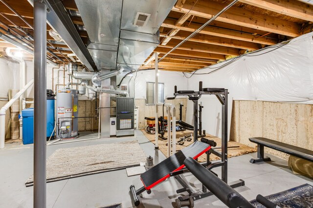 1356 Geneva Ln, Cary, IL 60013 - exercise room featuring water heater