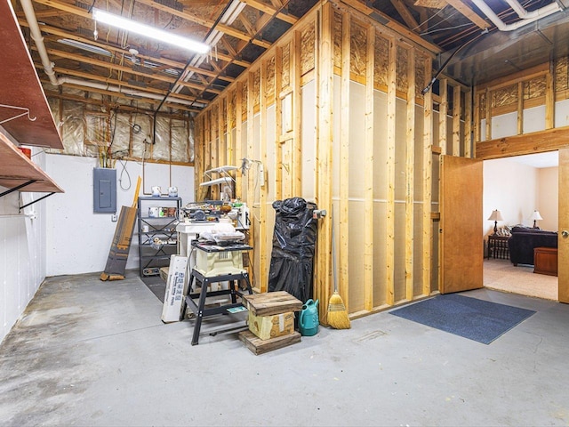 1375 Coven Cir, Davis, IL 61019 - unfinished basement with electric panel