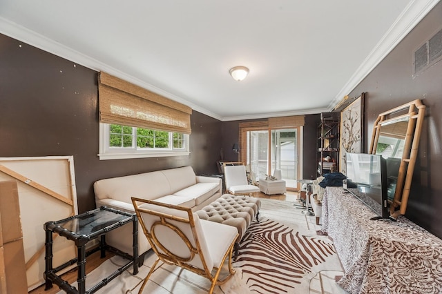 72 Atteridge Rd, Lake Forest, IL 60045 - living area featuring ornamental molding and wood finished floors