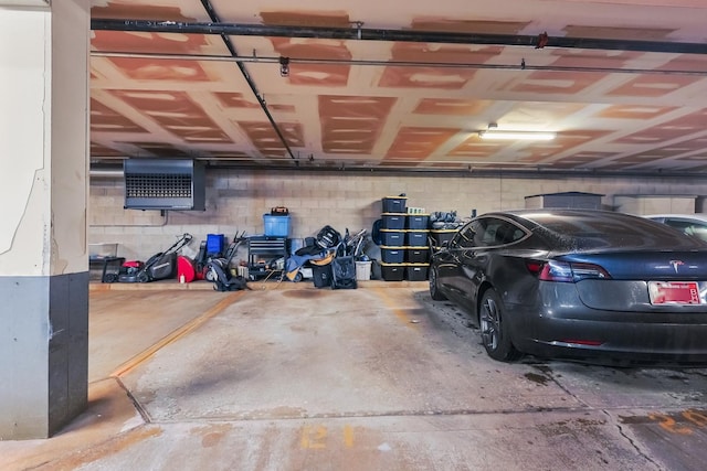 6411 Lincoln Ave Unit 412, Morton Grove, IL 60053 - garage featuring concrete block wall