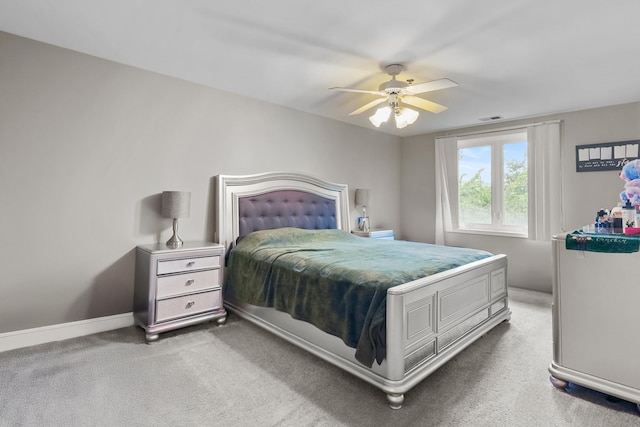 6411 Lincoln Ave Unit 412, Morton Grove, IL 60053 - carpeted bedroom featuring a ceiling fan and baseboards