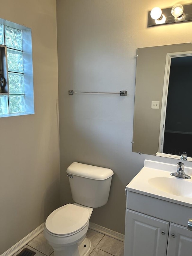 548 Landau Rd, University Park, IL 60484 - half bathroom with vanity and tile patterned floors