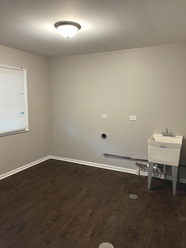 548 Landau Rd, University Park, IL 60484 - laundry room featuring wood finished floors and baseboards
