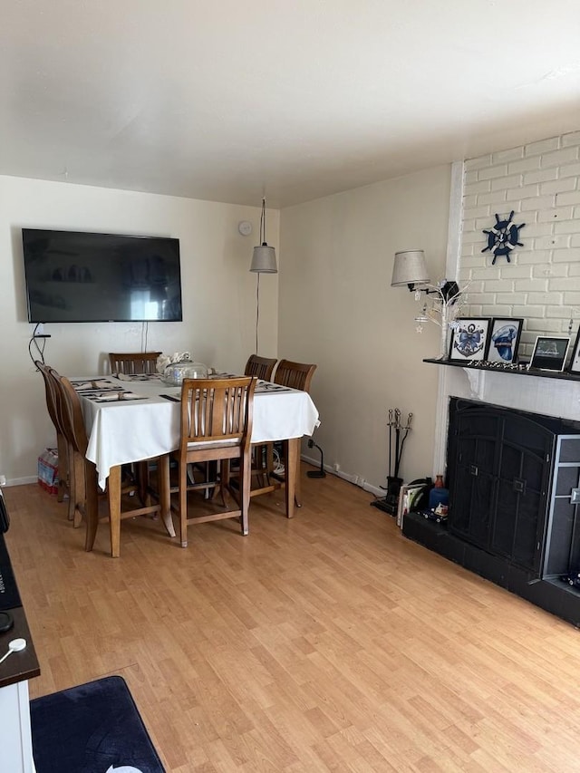 dining room featuring light wood-style flooring
