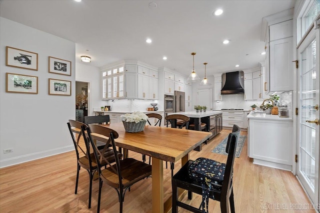 25660 N Countryside Dr, Lake Barrington, IL 60010 - dining space with light wood-style floors and recessed lighting