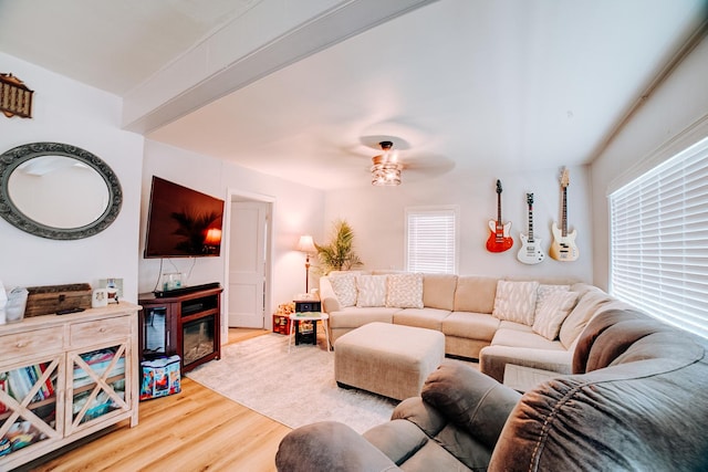 240 E 3rd Ave, Clifton, IL 60927 - living room with wood finished floors and ceiling fan