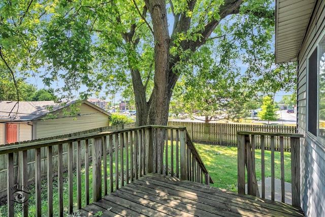7235 174th Pl, Tinley Park, IL 60477 - wooden terrace featuring a fenced backyard