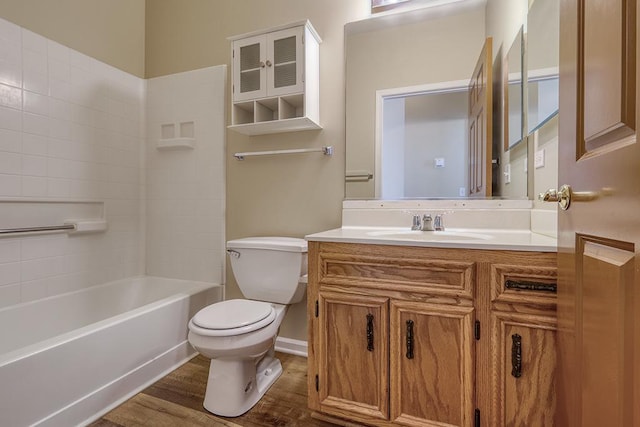 2559 Lincoln Park Ct Unit 2559, Crest Hill, IL 60403 - full bath featuring vanity, wood finished floors, and washtub / shower combination