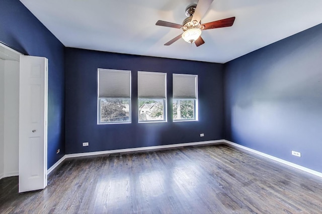 7501 Brown Ave Unit 3C, Forest Park, IL 60130 - spare room with ceiling fan and wood finished floors