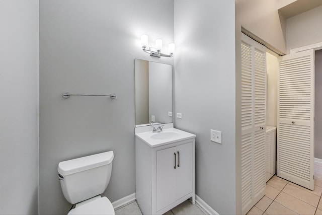 7501 Brown Ave Unit 3C, Forest Park, IL 60130 - bathroom with vanity, a closet, and tile patterned floors