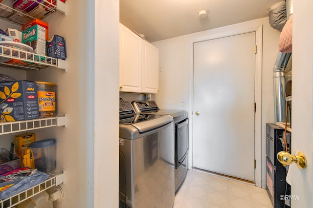 1261 River Ash Ct, Bartlett, IL 60103 - laundry area with washing machine and dryer, cabinet space, and light floors