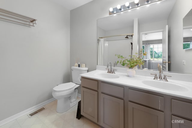 1261 River Ash Ct, Bartlett, IL 60103 - full bath with double vanity and a shower with curtain
