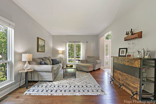 232 Bobolink Dr, Grayslake, IL 60030 - living area featuring dark wood finished floors